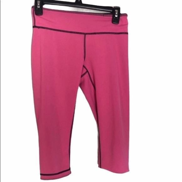 ZELLA Reversible Pink Gray Crop Yoga Legging - Picture 1 of 7